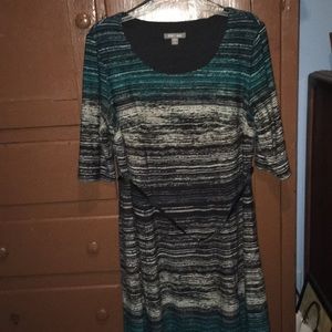 Plus size belted knit dress